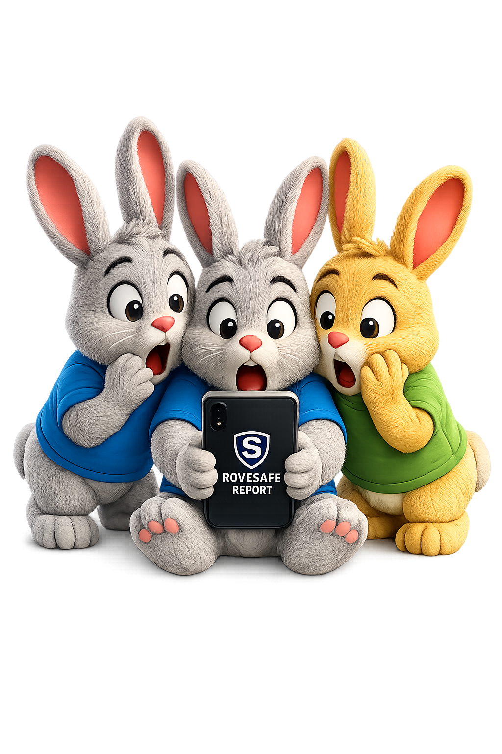 Bunnies reviewing a report together