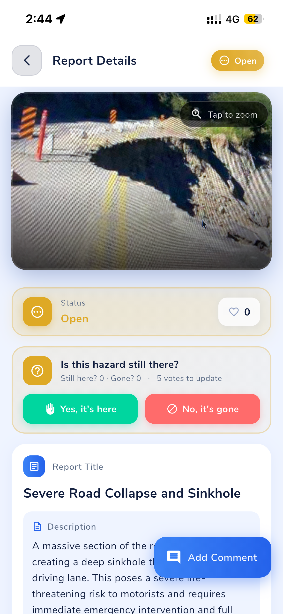 RoveSafe — track your reports and their status